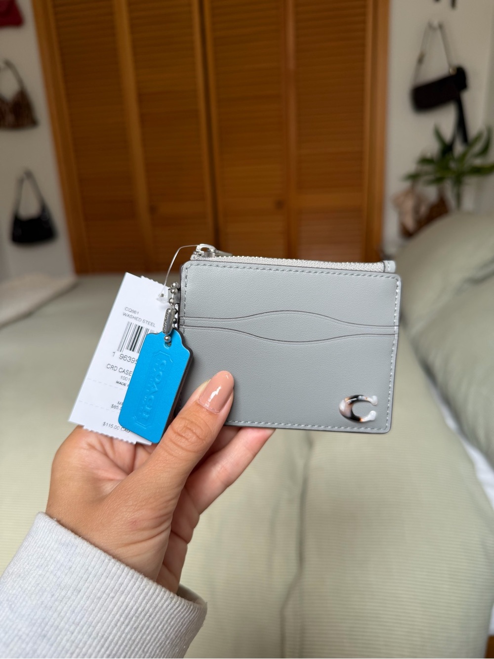 NWT Coach Light Gray Wallet